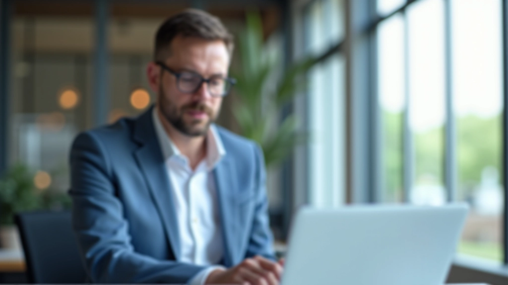 Finanzberater zeigt Geldanlage-Strategie mit Charts und Diagrammen auf modernem Laptop